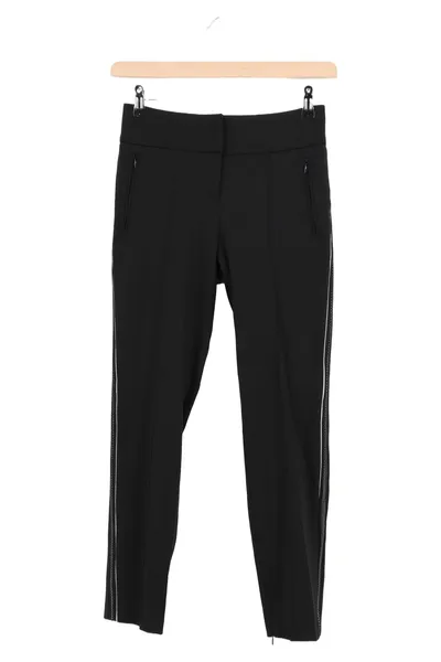 CAMBIO Stoffhose Damen Gr. 36 S Schwarz Sportlich mit Seitenstreifen