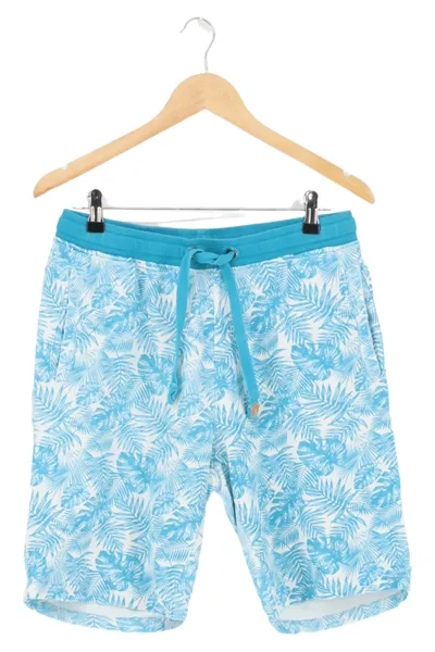 LIVERGY Herren Badeshorts Casual Tropical Blau Gr. 50/L Florales Muster