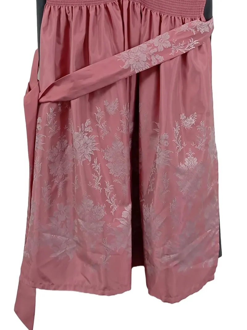 LANDHAUS Dirndl Trachtenkleid Damen Gr. 36 Grau Rosa Blumen Schürze 3