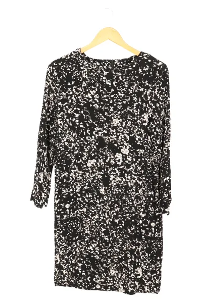 just female Damen Etuikleid Gr. 38/M Schwarz Abstrakt Viskose Business