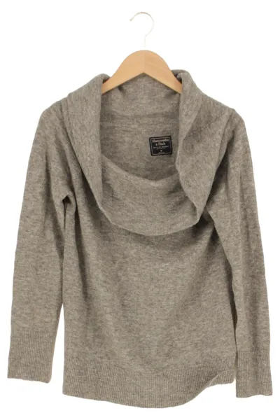 Abercrombie & Fitch Damen Pullover Rollkragen Strick Grau Gr. 38/M Casual
