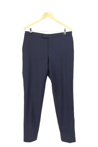 Sand Herren Stoffhose Business Elegant Blau W32/48/M Baumwolle