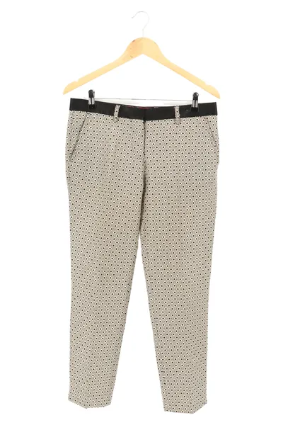 Sand Damen Stoffhose Gr. 38 M Beige Grafisch Business Elegant