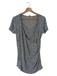 Noppies Umstandsshirt Damen M Grau Wickeloptik Kurzarm Casual 1