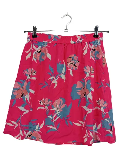 Calvin Klein Damen A-Linienrock Gr. 36 S Pink Blumenmuster Viskose