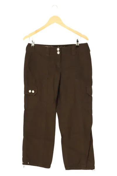 STREET ONE Damen Cargohose 3/4 Braun Gr. 38/M Casual Outdoor Baumwolle