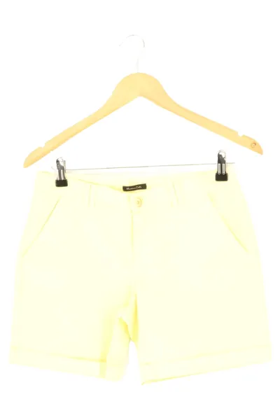 MASSIMO DUTTI Damen Shorts Gr. 36 Gelb Elegant Preppy Chino Sommerhose