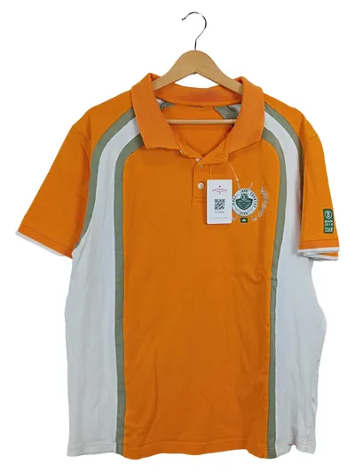 BOGNER Herren Poloshirt Gr. 54 Orange Sportlich Kurzarm