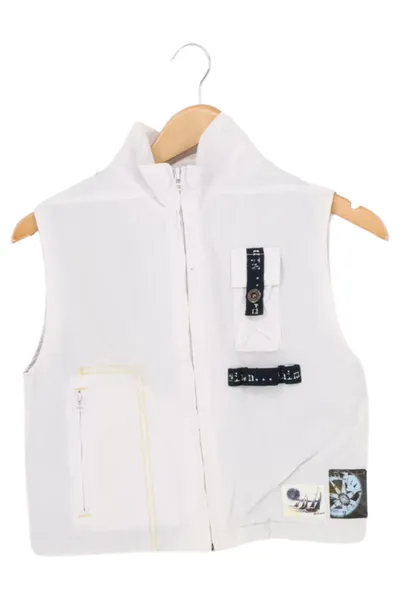 NEW MAN Damen Leichte Weste Gr. 36/S Weiß Casual Urban Modern