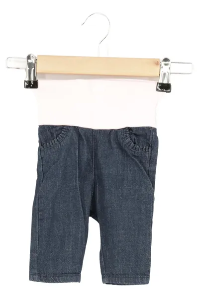 SANETTA Kinder Stoffhose Casual Blau Gr. 62 Baby Hose Baumwolle