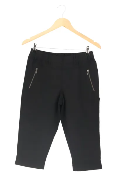 KAFFE Damen Stoffhose Gr. 36 Schwarz Elegant Klassisch Capri