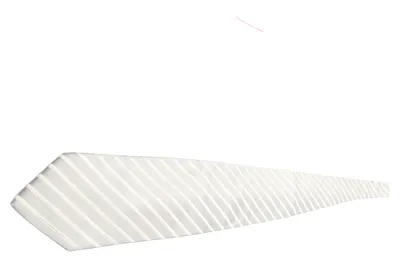 EDSOR KRONEN Seidenkrawatte Herren Weiß Gestreift Business Elegant 150cm/9cm