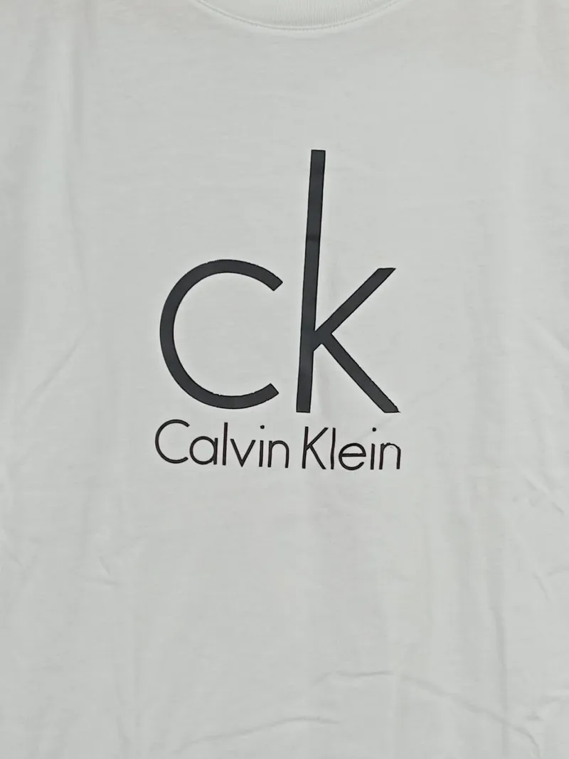 Calvin Klein Kinder T-Shirt Weiß Logo-Print Gr. 152/164 Baumwolle 3