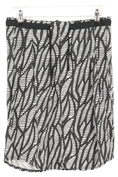 KENNY S. Damen Faltenrock Gr. 36 Schwarz Abstrakt Elegant Business Midi