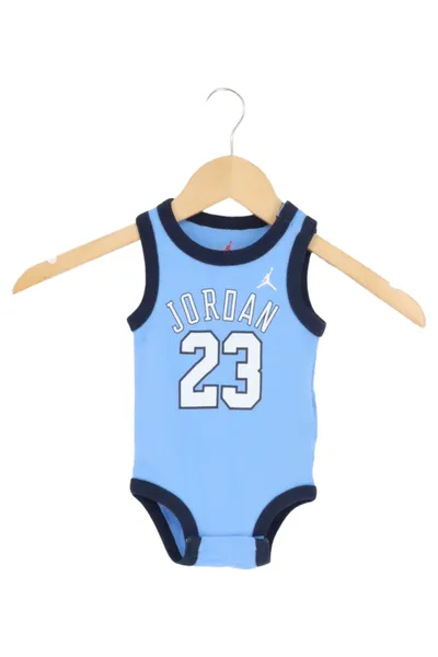 JORDAN Baby Body Gr. 80 (6-12M) Blau mit Logo-Print Baumwolle