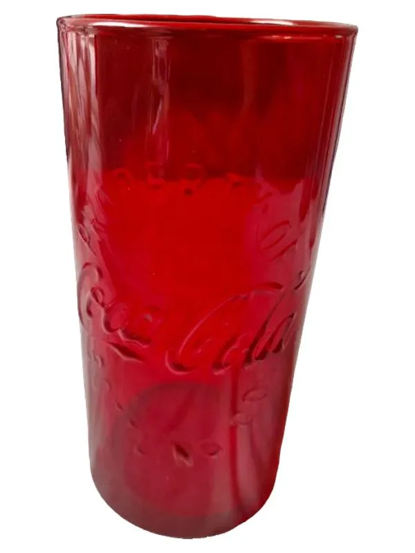 Coca-Cola Glas Rot McDonald's Logo Fan Becher 14cm 1