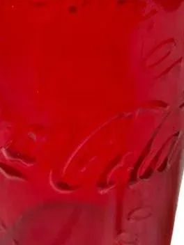 Coca-Cola Glas Rot McDonald's Logo Fan Becher 14cm 3