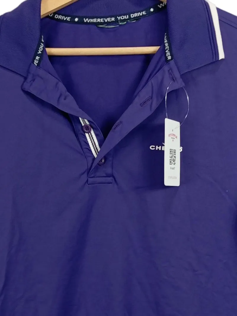 Chervò Poloshirt Herren Gr. 54 Lila Sportlich Kurzarm 5