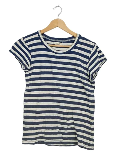 Madewell Damen T-Shirt Gr. S Blau Weiß Gestreift Maritim Baumwolle