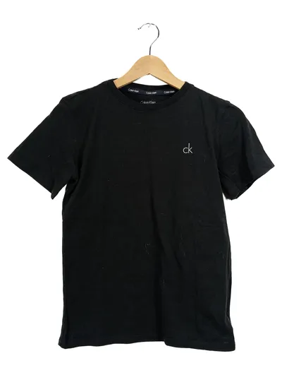 Calvin Klein Kinder T-Shirt Schwarz Gr. 152/164 CK Logo Basic