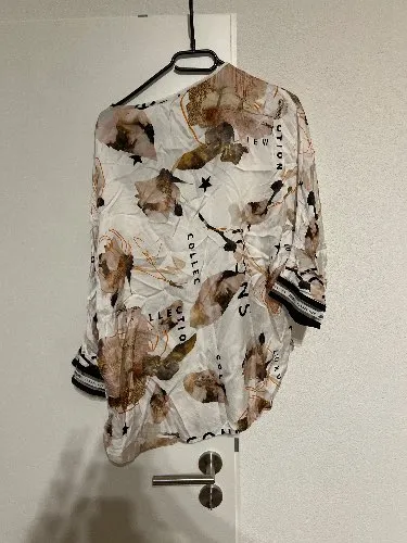 Sportalm Kitzbühel Damen Bluse Gr. 40 Weiß Blumenmuster Viskose