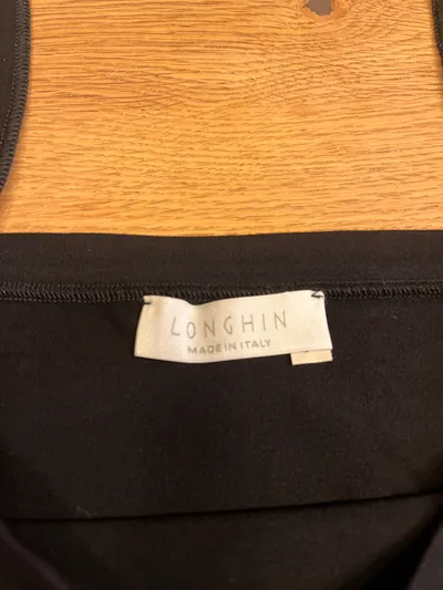 LONGHIN Damen Unterhemd Trägertop Schwarz Viskose 3XL Made in Italy