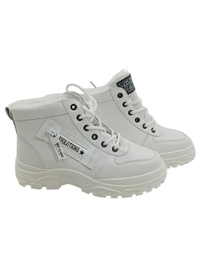 Evolutions Brands Damen Sneaker High Weiß Gefüttert Gr. 38 Streetwear