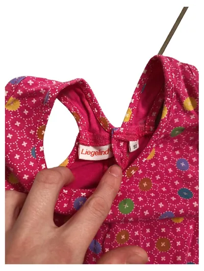Liegelind Mädchen Jumpsuit Kurzoverall Gr. 92 Pink Bunt Baumwolle