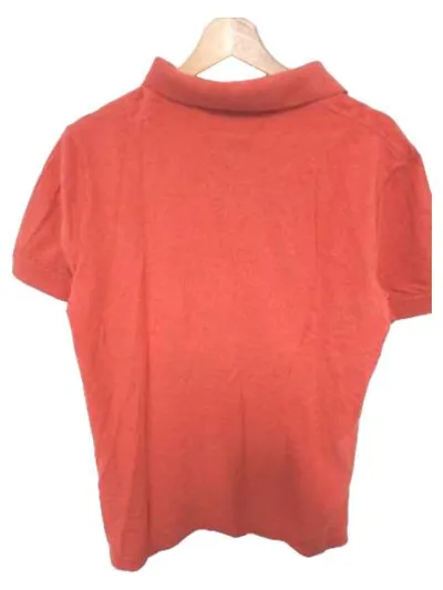 Tommy Hilfiger Poloshirt Herren Gr. M Rot Meliert Baumwolle Kurzarm