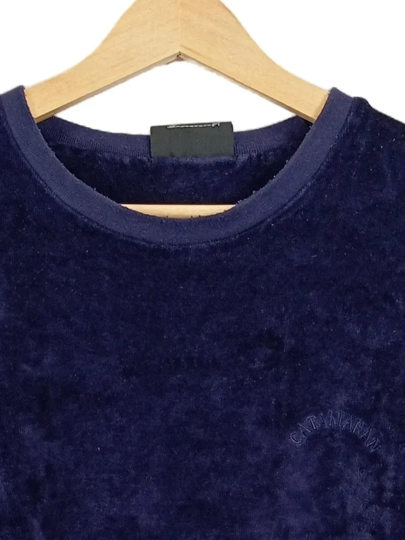 Catamaran Herren Pullover Gr. 42 Blau Samt Casual Langarm 3