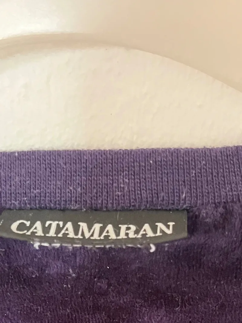 Catamaran Herren Pullover Gr. 42 Blau Samt Casual Langarm 9