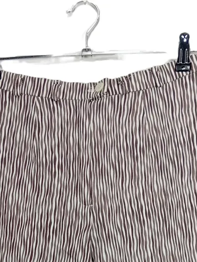 Klaus Thierschmidt Stoffhose Damen Gr. 36 Braun Gestreift Elegant