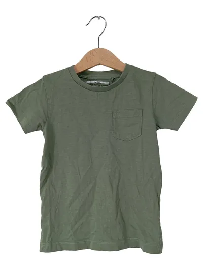 Next Kinder T-Shirt Gr. 98 Oliv Grün Basic Baumwolle Kurzarm