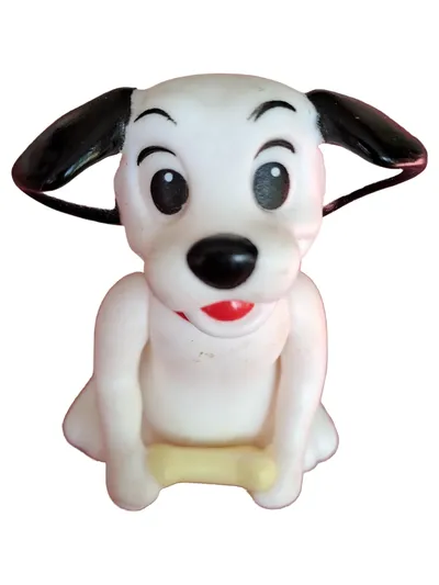 Disney 101 Dalmatiner Figur Hund mit Knochen Vintage Macau Sammlerstück