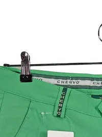 Chervò Herren Shorts Bermuda Golf Hose Größe 50 W33 Grün Stretch Baumwolle 5