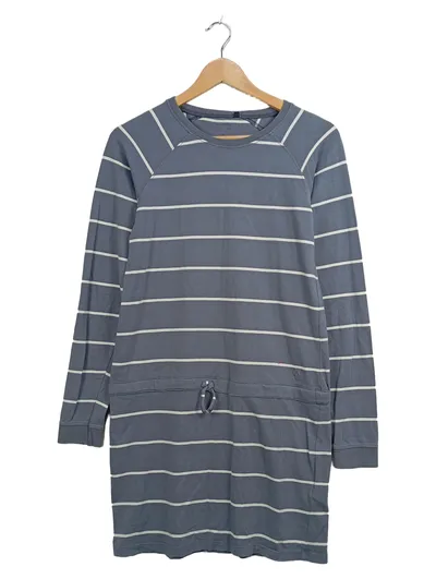 Marc O'Polo Mädchen Sweatkleid Gr. 164 Grau Gestreift Langarm