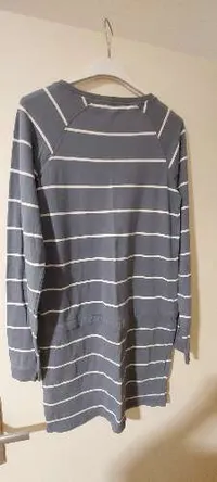 Marc O'Polo Mädchen Sweatkleid Gr. 164 Grau Gestreift Langarm 2
