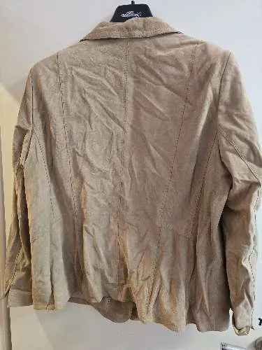 Gerry Weber Damen Blazer Wildlederoptik Beige Gr. M/40 Klassisch
