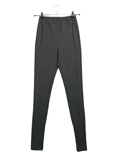 WARDROBE.NYC Jogginghose Damen Gr. S Grau Viskose Reißverschluss