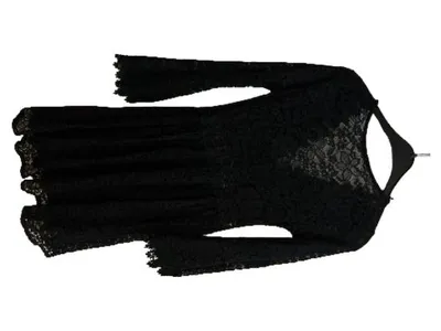 Hailys Damen Kleid Spitze Langarm Schwarz Festlich Elegant Minikleid Gr. 34/XS