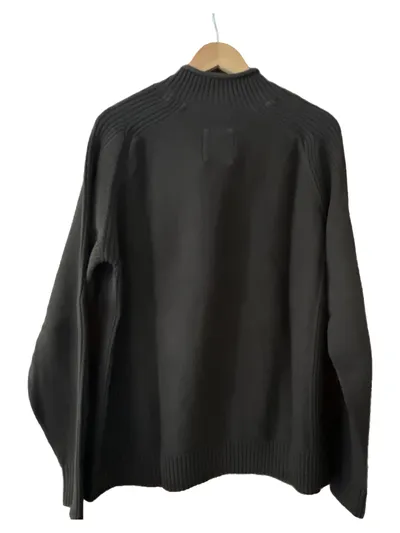 LERROS Pullover Herren Troyer Strickpullover Gr. XL Braun Baumwolle Stickerei