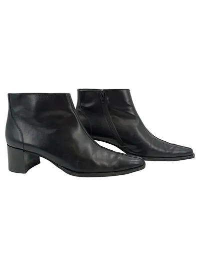 Paul Green Stiefelette Leder Schwarz Business Damen Gr. 40 Absatz 5cm