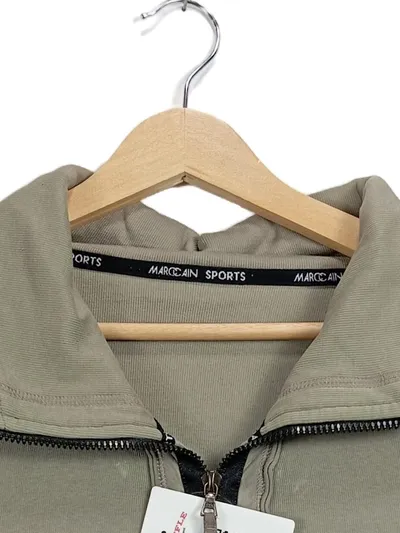 Marc Cain Sports Damen Sweatjacke Gr. 42 XL Oliv Kapuze Reißverschluss