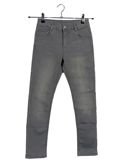 Famy Kinder Jeans Slim Fit Grau Gr. 140 Stretch Hose Jungen