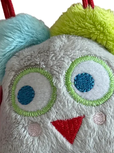 JAKO-O Greifling Stoff Monster Baby Spielzeug Farbenfroh Mehrfarbig 8x12cm