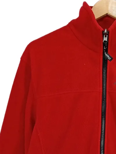 Schöffel Fleecejacke Herren Gr. M Rot Outdoor Reißverschluss Polyester