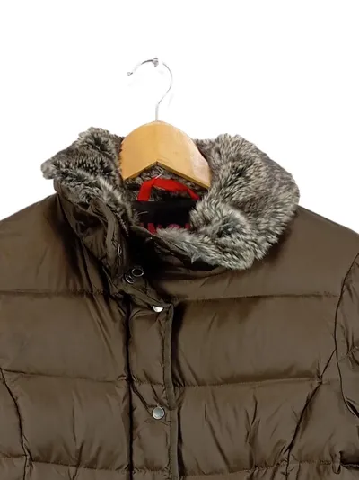 CINQUE Damen Steppmantel Gr. 40 Braun Kunstpelzkragen Winterjacke