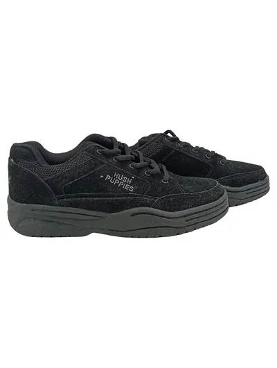 Hush Puppies Damen Sneaker Low Leder Schnürung Schwarz Gr. 39