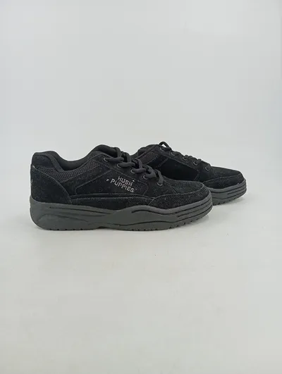 Hush Puppies Damen Sneaker Low Leder Schnürung Schwarz Gr. 39