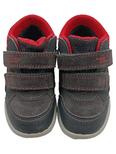 Superfit Lauflernschuhe Gr. 23 Klettverschluss Grau Rot Kinder